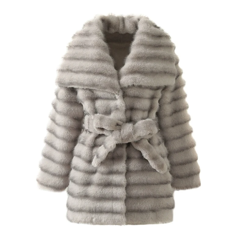 عالية الجودة فروي مصمم الأزياء اقتصاص فو الفراء معاطف وسترات المرأة رقيق معطف فوقي مع الشتاء الفراء سترة معطف الفرو