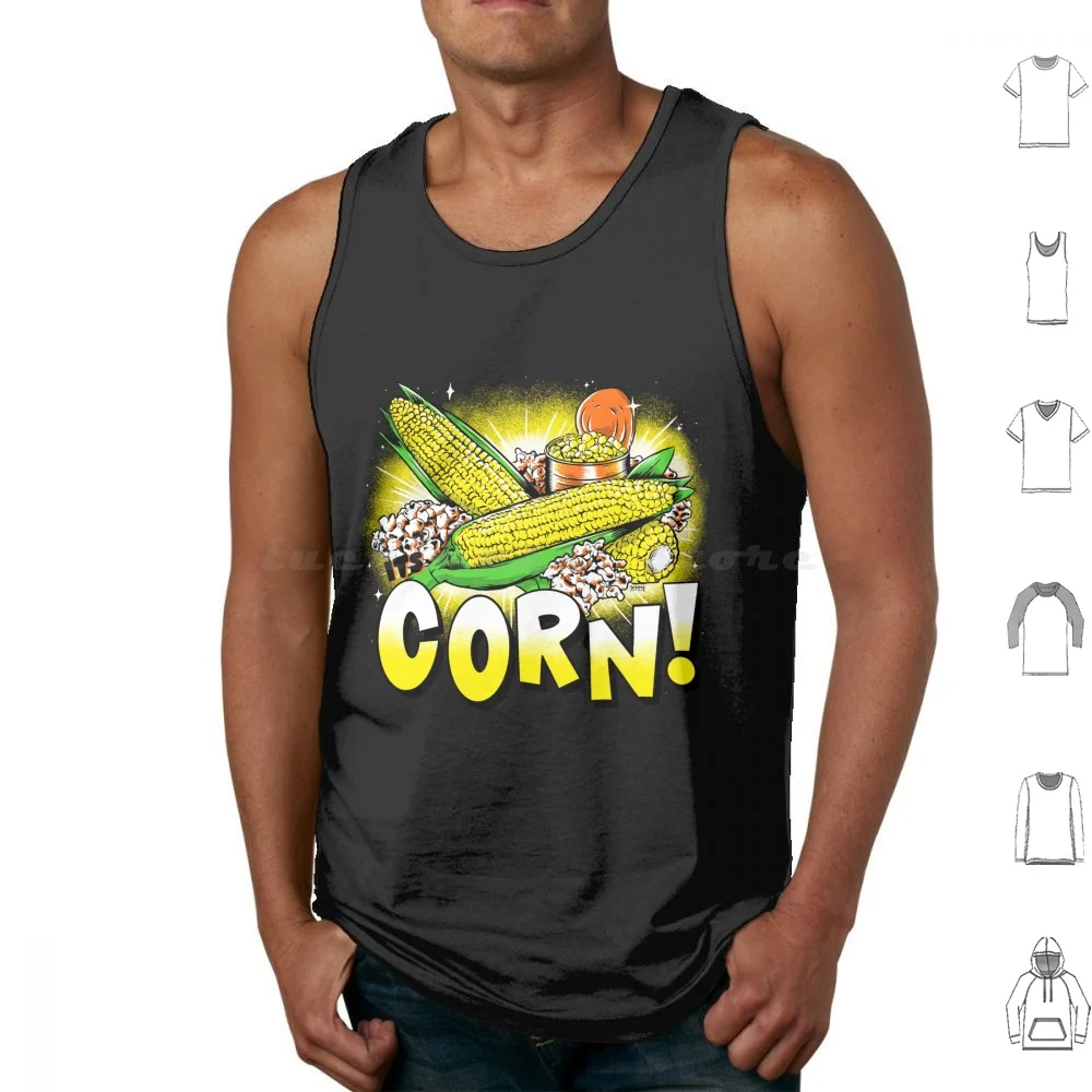 It'S Corn! Tank Tops Vest Sleeveless Corn Its Corn Corn On The Cob Retro Vintage Food Foods Fair State Fair Pat Peterson