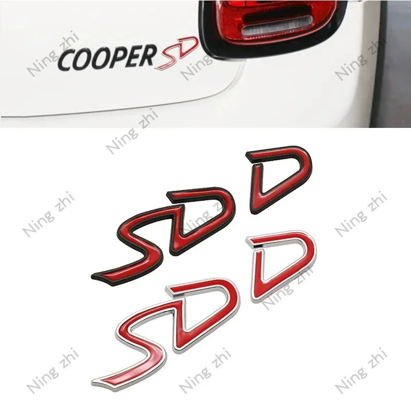 

3D Metal D SD Logo Rear Trunk Emblem Badge Car Body Sticker Decals For MINI COOPER S D R50 R53 R55 R56 F54 F55 F56 F57