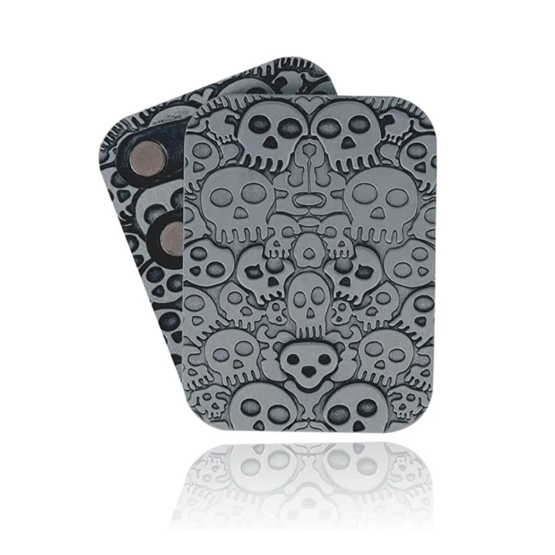 Fidget Slider Metal Skull Pattern Magnetic Haptic Clicker Novelty Toys Relieve Stress Anxiety ADHD Cool Gadgets Gifts For Adults