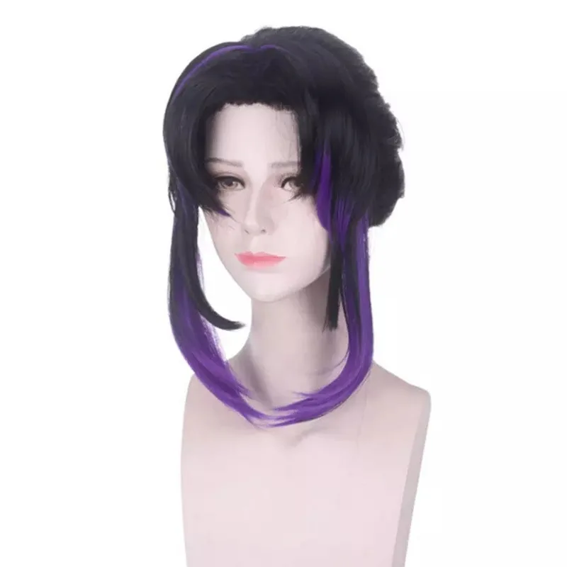 Synthetic Gradient Purple Ponytail Wig for Butterfly-Inspired Cosplay, Anime Costume, Party, Halloween, Roleplay, High Pony Wig