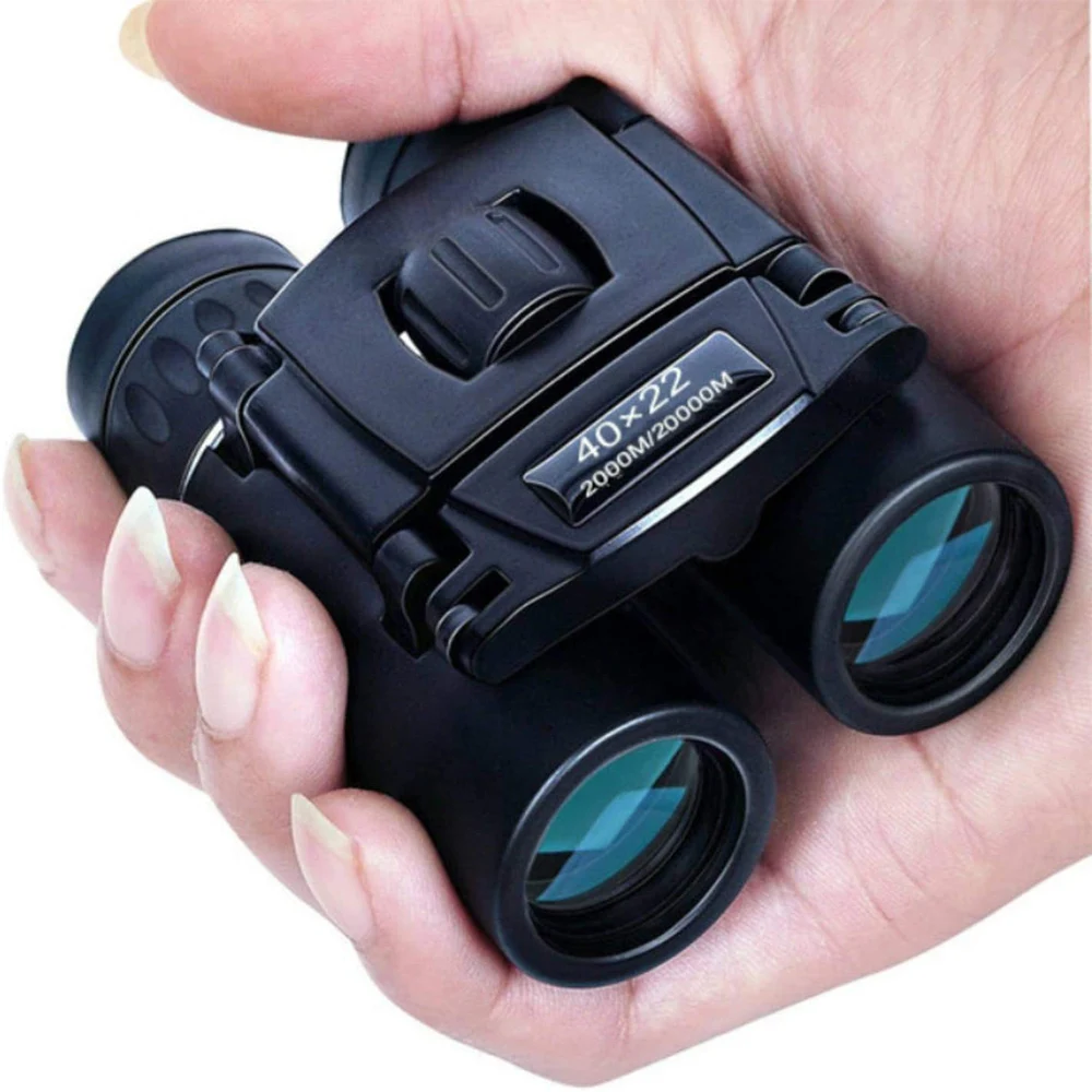 40x22 Mini Binoculars 2000M Long Range Folding Telescope HD Compact FMC Optics For Hunting Sports Outdoor Camping Travel