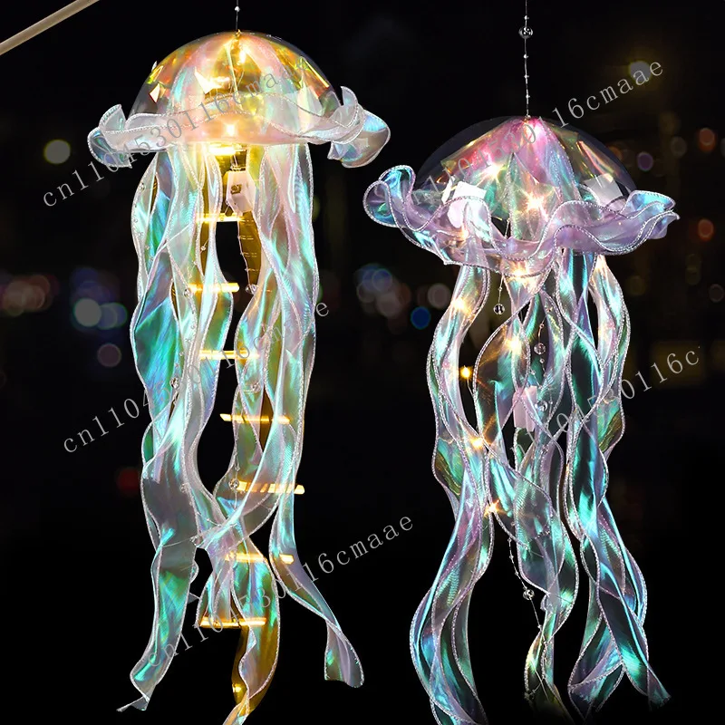 Lantern Jellyfish  Children's Handheld  Handmade DIY Making Luminous Lantern Jellyfish Stall