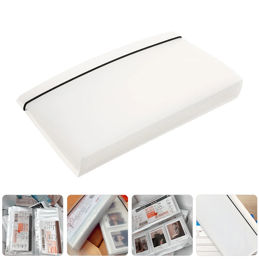 

2pcs Multifunctional Ticket Collection Album Lightweight Wear-Resistant Loose Leaf Binder For Concert Movie Flight Tickets