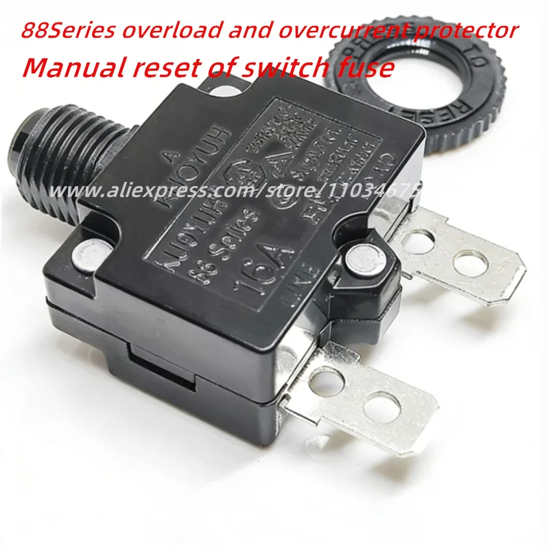 1PCS KUOYUH88/98Series Motor Uses Overload and Overcurrent Protector Circuit Breaker 3/4/5/8/10/20/30/40/50/6/7/9A Manual Reset