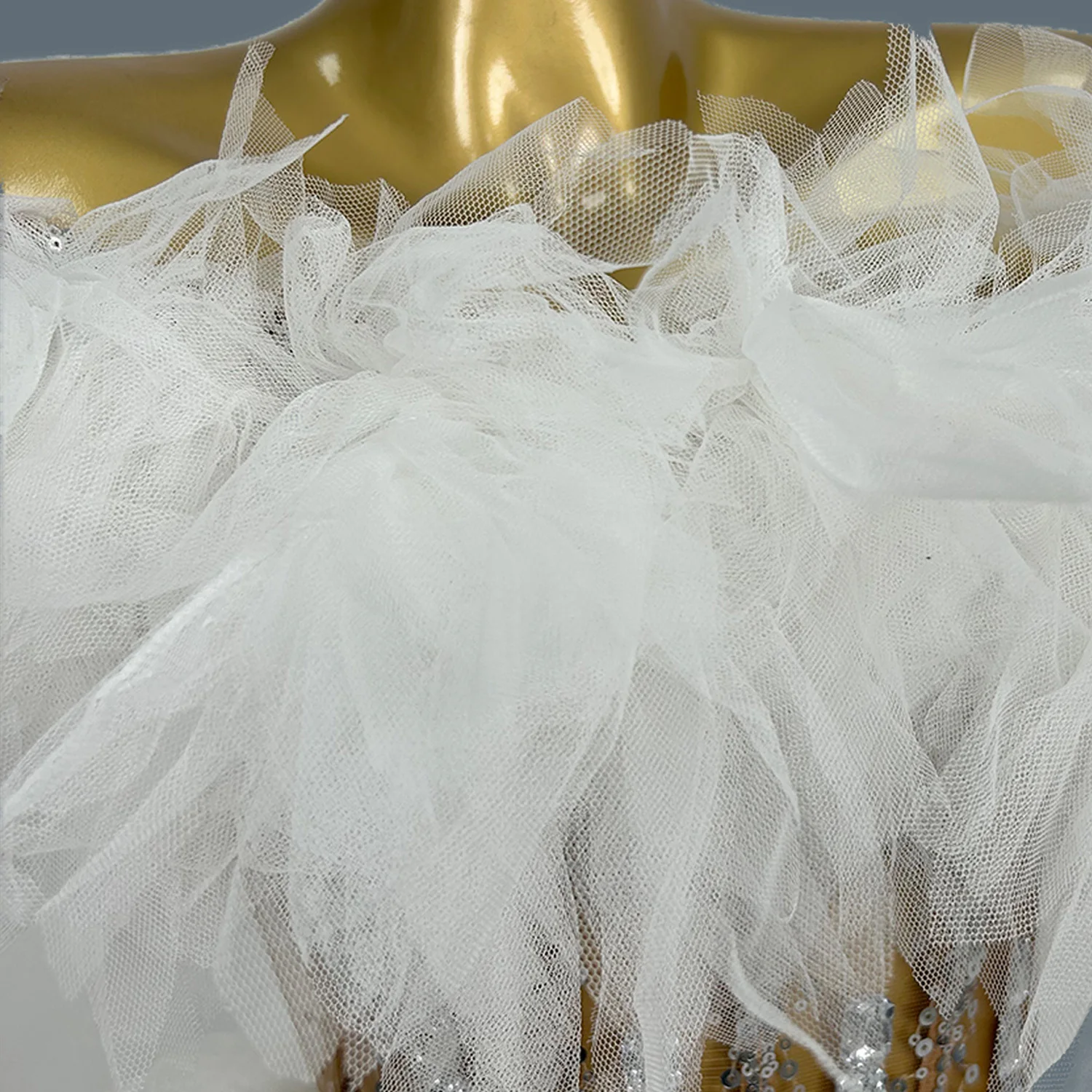 ชุดเซ็ต 2 ชิ้น เสื้อผ้าแฟชั่นผ้าโปร่ง กระโปรงสั้น สำหรับผู้หญิง งานปาร์ตี้ งานเลี้ยงฉลองวันเกิด ถ่ายรูป ชุดเต้นรำ ชุดแต่งกายวิบวับ Baozha