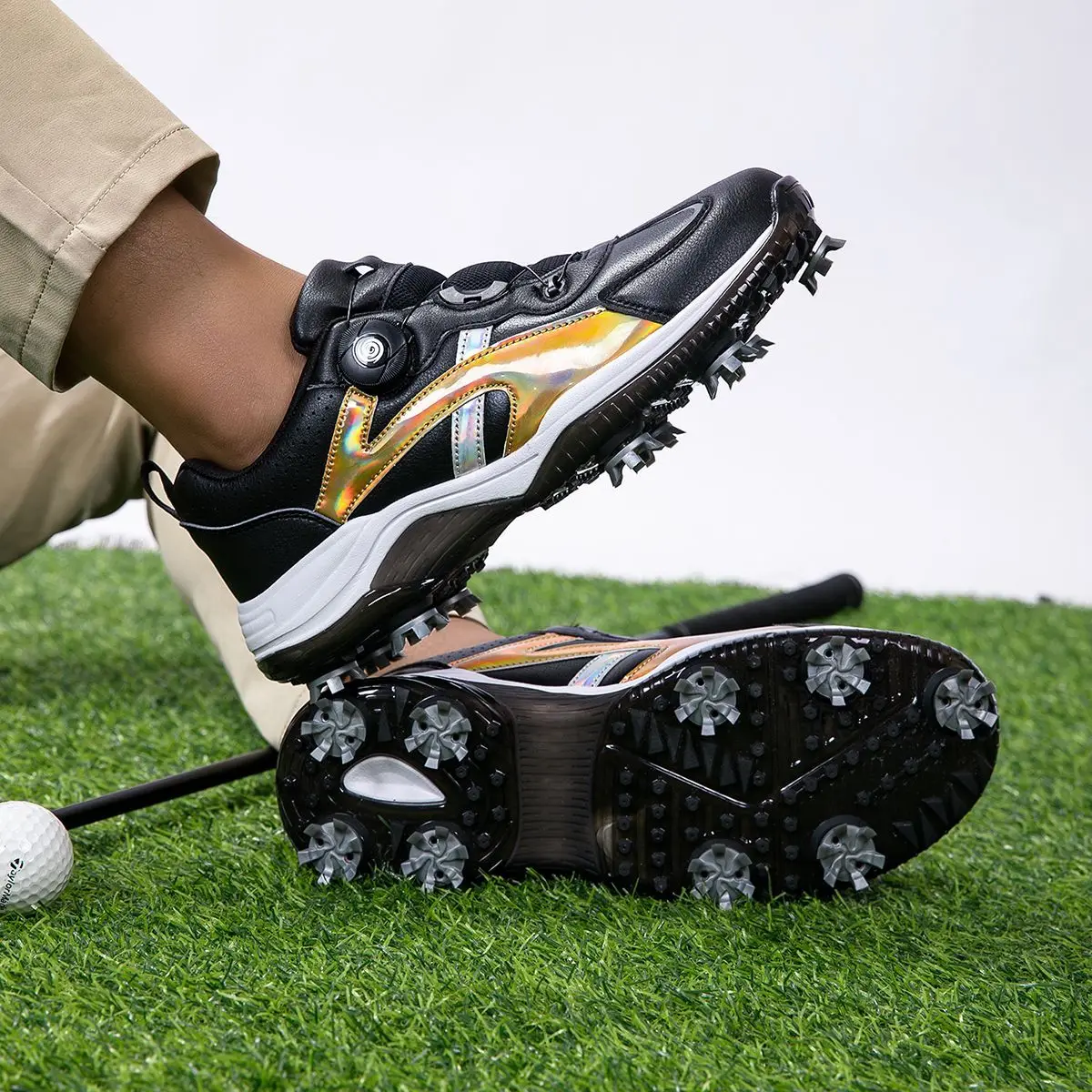 أحذية جولف للرجال، أحذية رياضية سريعة الأربطة للرجال، أحذية جولف احترافية للتدريب، أحذية رياضية للرجال للصالة الرياضية