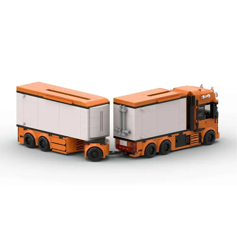

MOC-199820 New Classic Cargo Truck Trailer Building Block Model, 796 Parts, Birthday Building Block Toy for Boys and Children