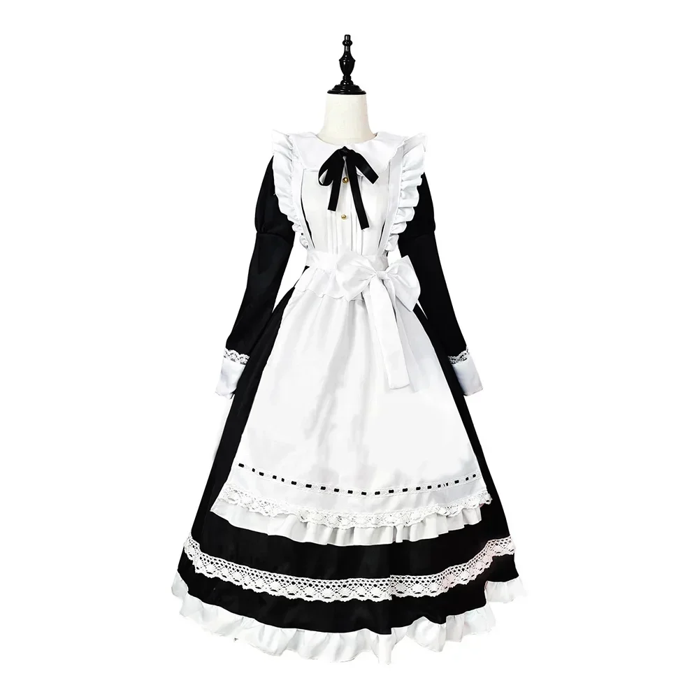 Old Castle Maid Costume Housekeeper Steward Butler Long Maid Dress Cafe Attendant Clothing