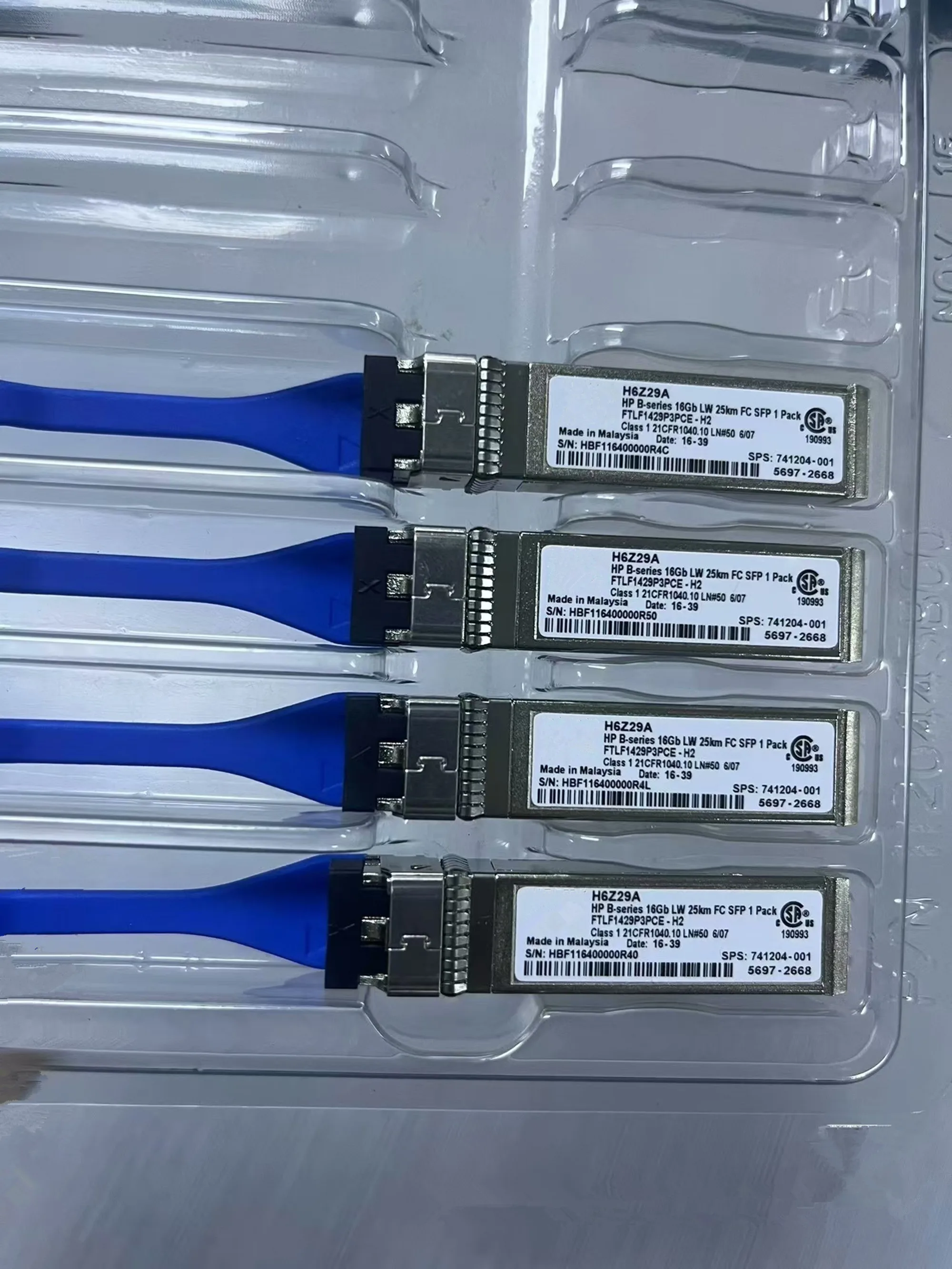 Original New 25KM SFP 16G Transceiver H6Z29A 741204-001 16Gb LW 25km FC SFP+ FTLF1429P3PCE-H2 5697-2668