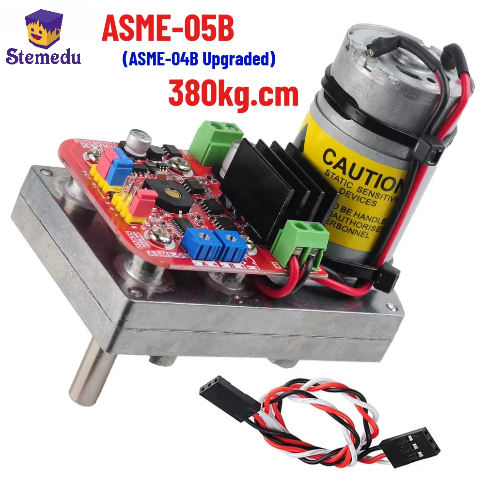 ASME-05B (ASME-04B atualizado) servo engrenagem de direção de alto torque de alta potência 380kg.cm dc 12-24v grande manipulador robótico para robô