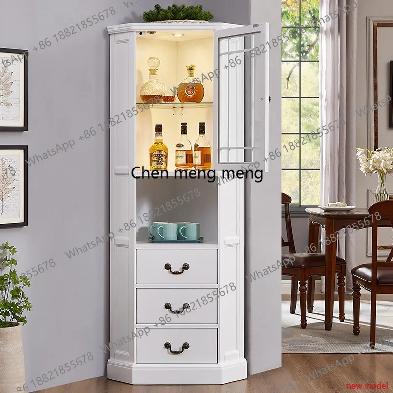 American Against Wine Cabinet Creative Modern Sleek Corner Wine Cabinet Storage Simple Bar Furniture Barschrank
