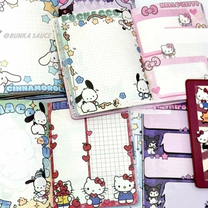 دفتر ملاحظات سانريو هالو كيتي سينامورول بوشاكو أنيمي ثنائي الأبعاد للطلاب صفحات ملونة عالية الجودة هدايا دفتر الأستاذ