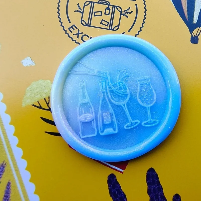 Selo di cera in ottone con anatra carina irregolare, testa di timbro, puzzle personalizzato, design in rilievo, incisione, timbro di cera sigillante per busta, lettera