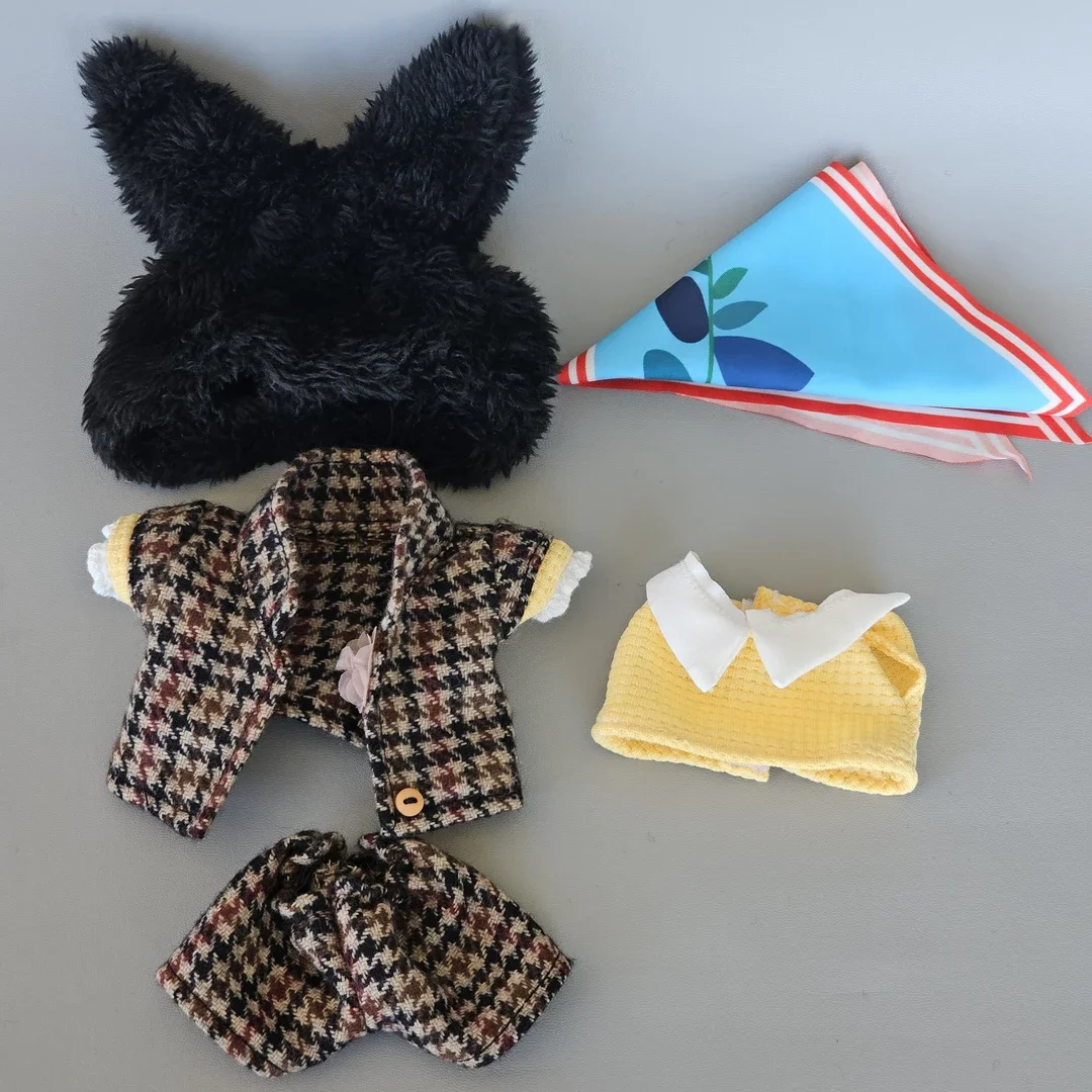 New labubu clothes-G-Dragon ZOA POWERMV modeling 1st&3rd generation plush doll Hats, bandanas, clothing sets Five-piece set