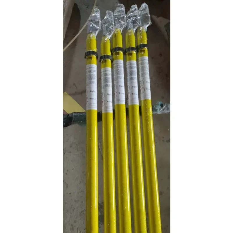 High voltage telescopic Fiberglass Electrical Hot Operating fold  hot stick  and telescoping  link stick