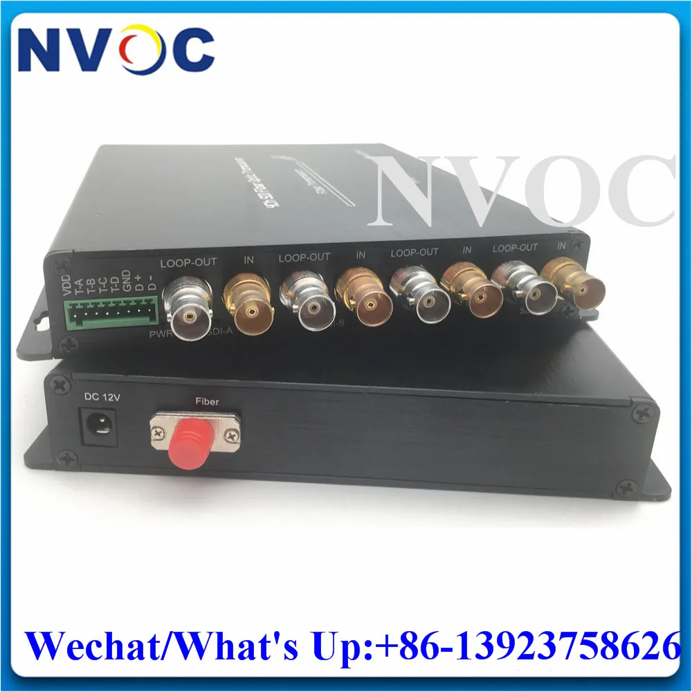 4Ch 3GSDI Video FC with RS485 Tally Fiber Optic Convertor,1920*1080P@60 4Way/Channel 3G-SDI Fiber Transmission for Broadcasting