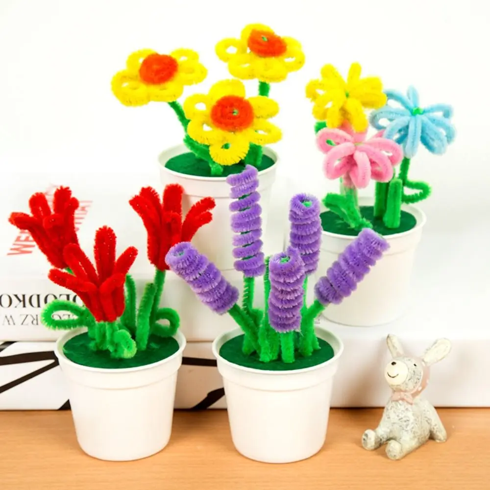 ตกแต่ง Twisted Stick Bouquet Pots ชุด DIY Craft Handmade Handcraft กระถางดอกไม้ชุดกระถางต้นไม้ DIY ปลูกดอกไม้หม้อ