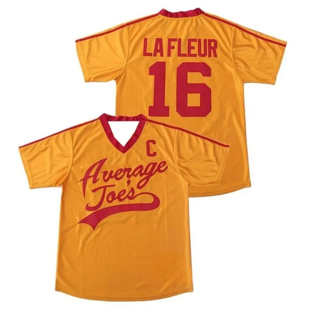 Summer 2026 New Average Joe's 16 LaFleur Retro Jersey Fan Men's Breathable Fashion T-shirt for Crazy Dodgeball