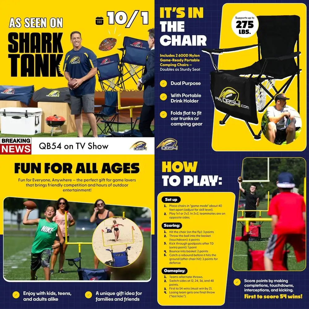 

- The Ultimate Football Yard Game Set, Outdoor Football Toss for Tailgating, Backyard, Beach, Park, Tournaments, Sports Training