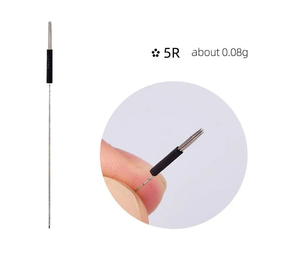 100 stücke Microb lading Tattoo Nadeln Kappen Permanent Make-up Tattoo Nadeln sterilisiert für PMU Maschine Augenbrauen Lippen Werkzeuge – Detail 4