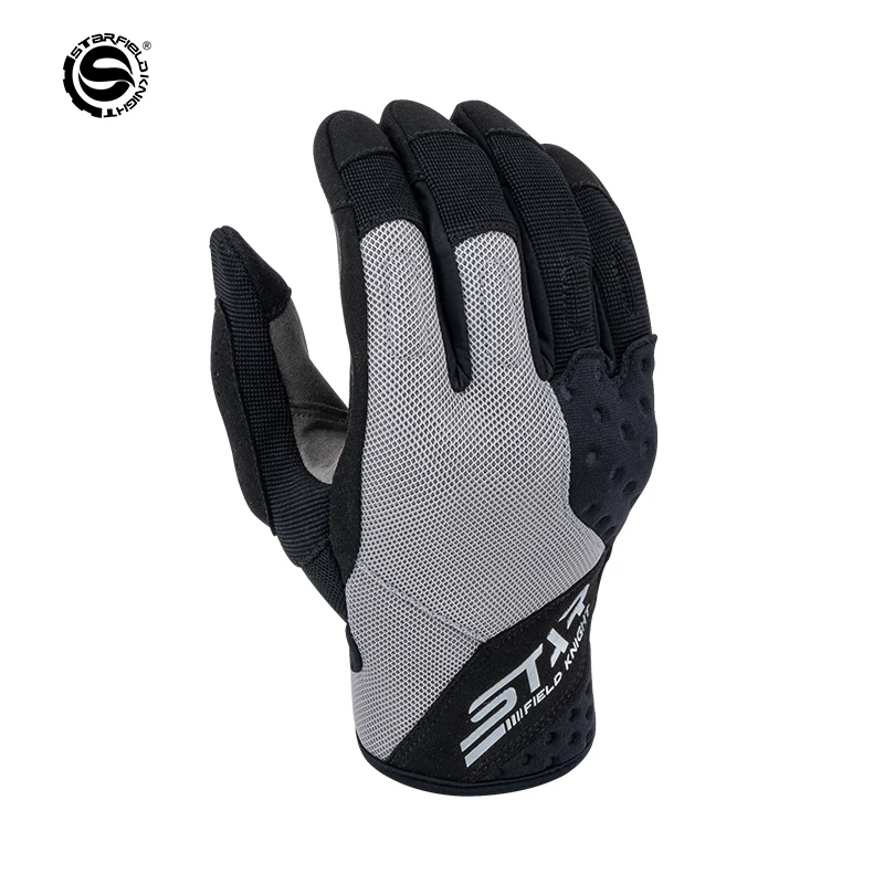 

Star Field Knight Grey Motorcycle Gloves Summer Breathable Non-slip Wear-resistant Cushioning Joint Protection Riding Equipment