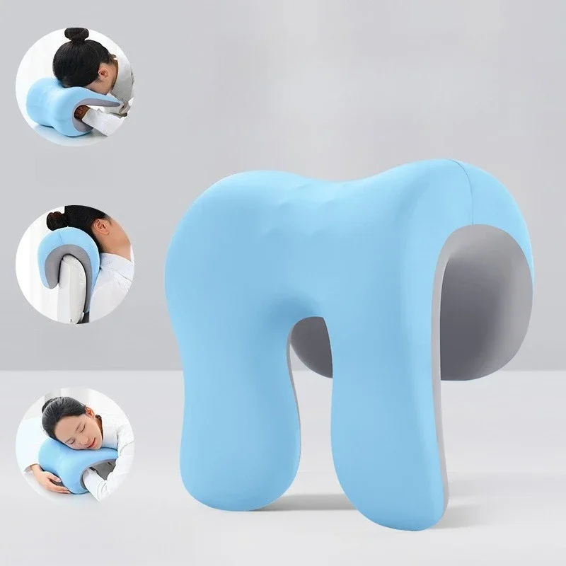 1pcs Neck Pillow Nap Pillow Office Chair Multifunctional Neck Brace Memory Cotton Suitable for Different Face Shapes 25x28x18cm