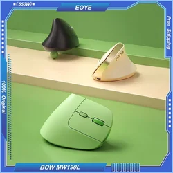 BOW MW190L Vertical Mouse S/M Size Right Hand Rechargeable Ergonomic 2.4G Wireless 500mAh Laptop Office Mute Computer Accessory