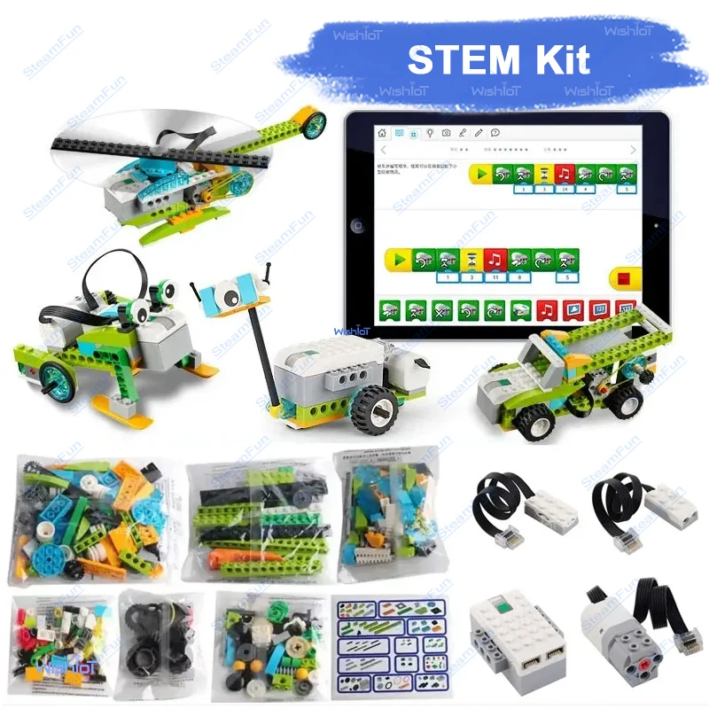 

Core Programming Kit STEM Building Blocks Kit with Bluetooth for Kid Robotics Learning Toy Compatible with Major Brands