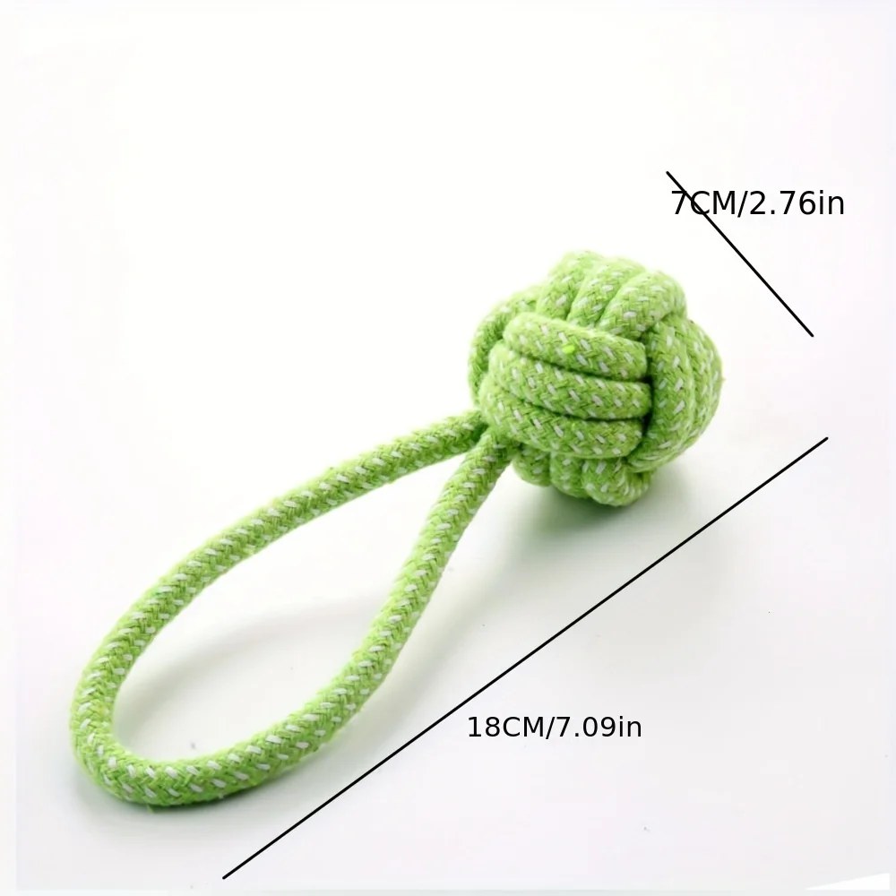 1pcs Random Color Interactive Cotton Rope Puppy Tug Toys Ball For Dogs Accessories Toothbrush Chew Durable Supply