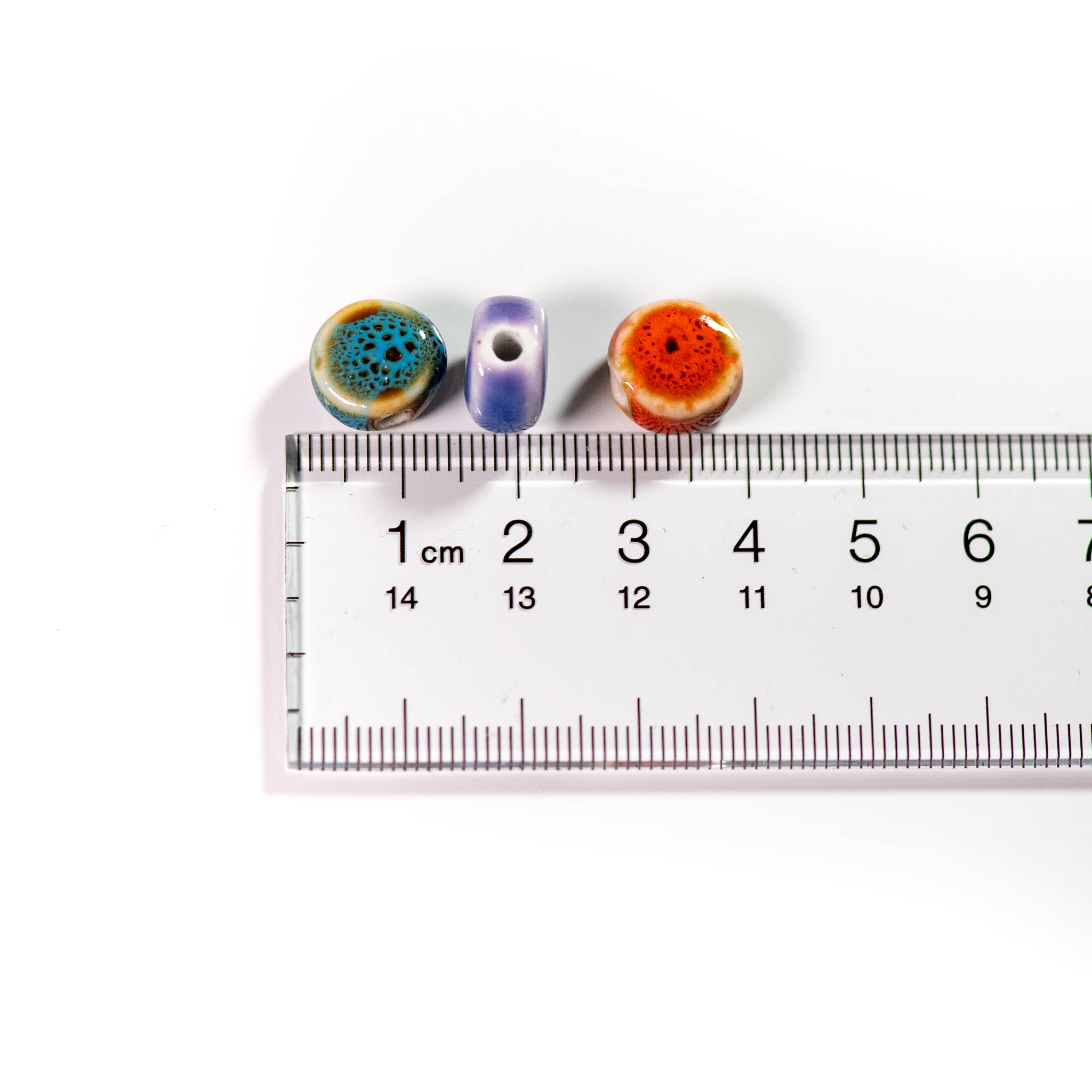 20pcs Cute 12mm Round Ceramic Beads Accessories for Craft Projects DIY Jewelry Making and Decoration