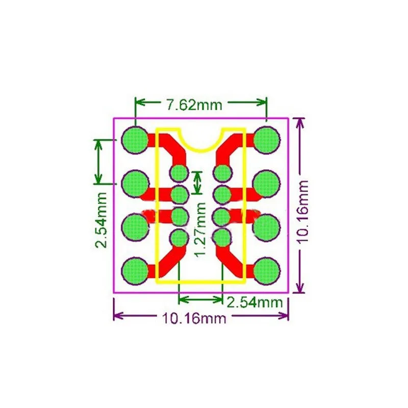 1PC PCB Adapter Board DIP8 To SOP8 Socket Direct Insertion To SMT Adapter Socket Sound Card Upgrade Universal Board 1.27 To 2.54