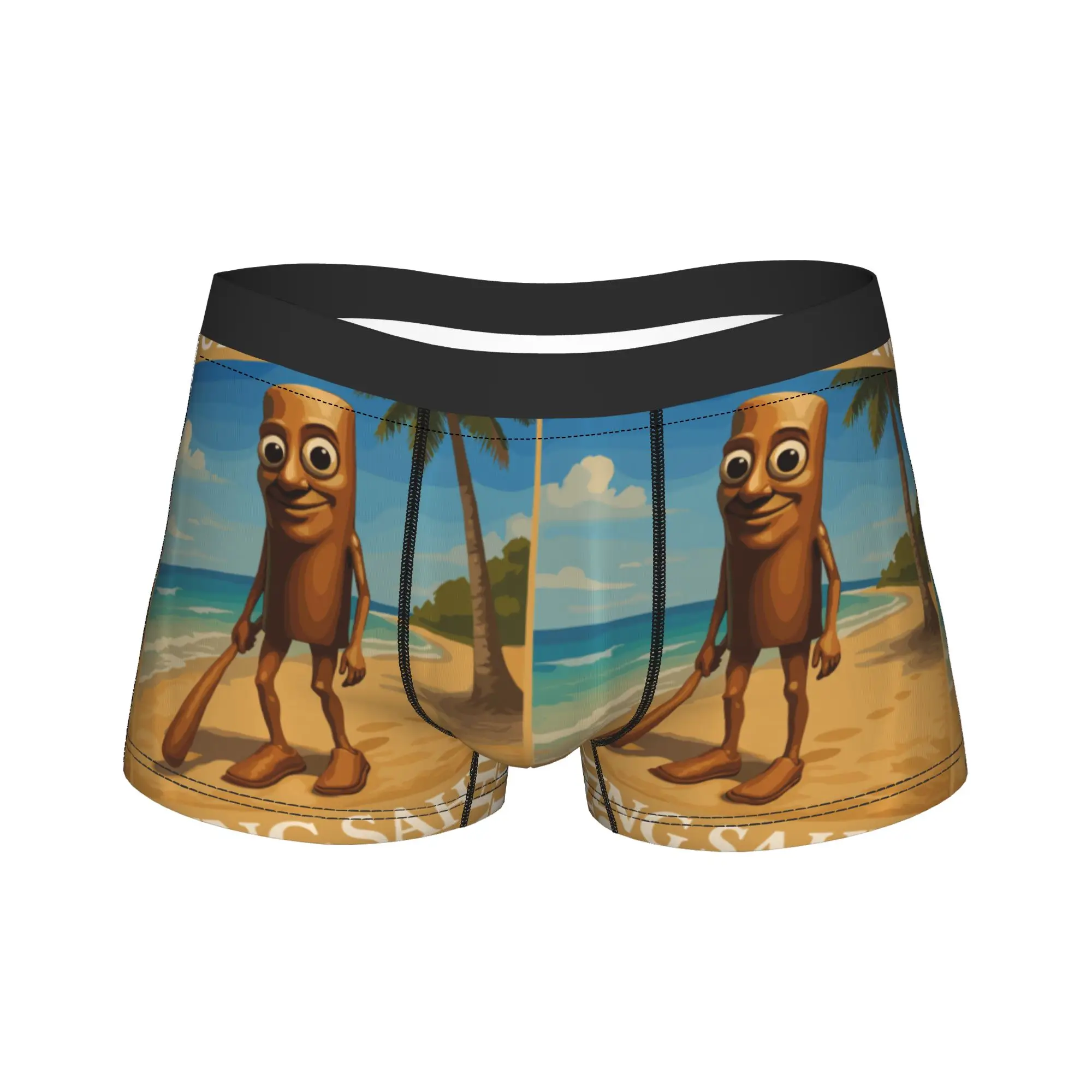 Surreal Italian Brainrot Meme Tung Tung Tung Sahur Underwear Pattern Boxer Shorts Quality Man Panties Soft Trend Boxer Brief