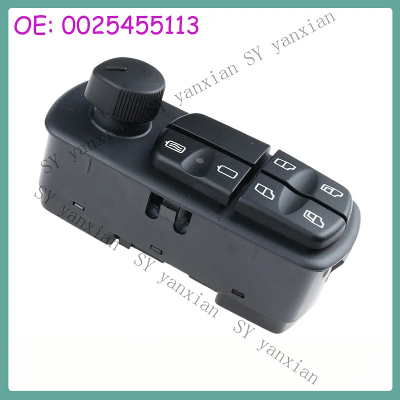 SY+ Front Left Master Control Power Window Switch For Mercedes Axor Atego 0025455113