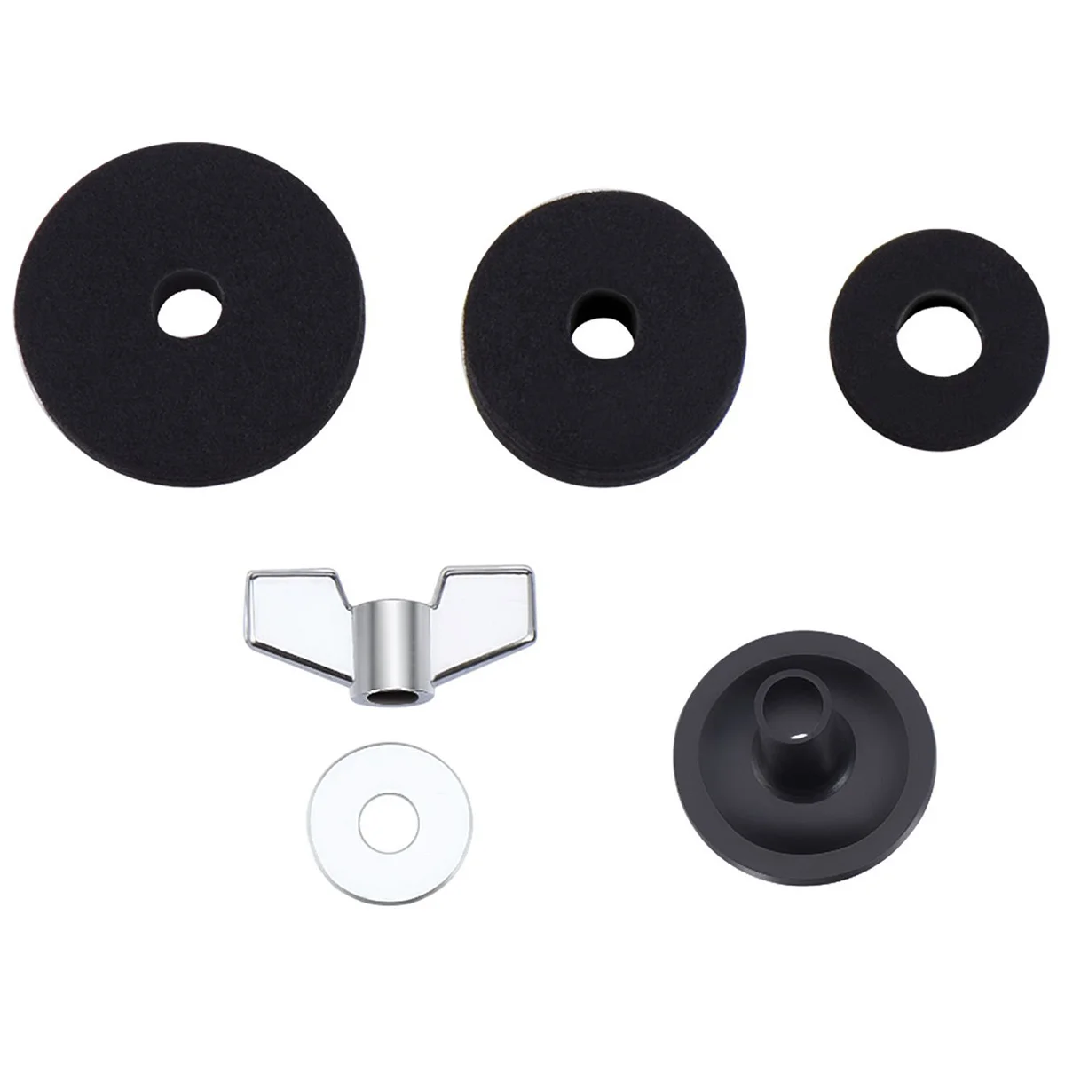 

21Pcs Drum Felt Pad Replacement Protective Non-Slip Anti Friction Cymbal Washer Universal Kit Hi-Hat Stand Drum Felt Pad