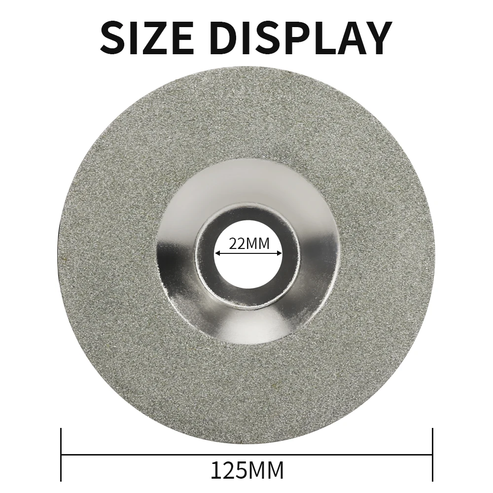 SI FANG Electroplated Diamond Cutting Disc 5 Inch Grinding Wheel For Angle Grinder Glass Jade Cutting Polishing DIY Saw Blade