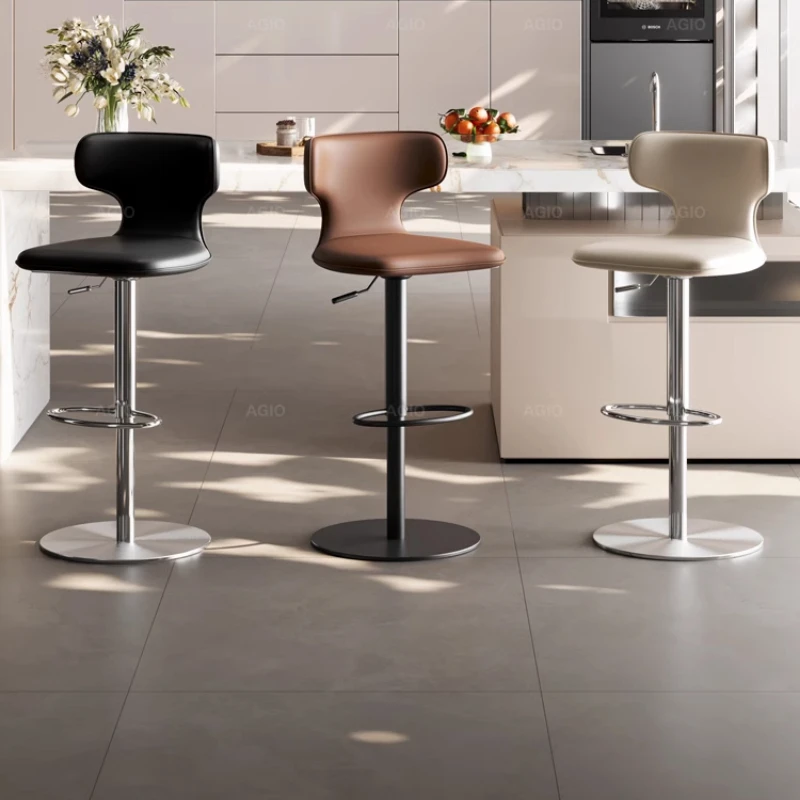 Sgabelli da bar personalizzati ultraleggeri Sgabelli da bar nordici della metà del secolo Robusto arredamento per la casa Cadeira in metallo morbido e rilassante antico