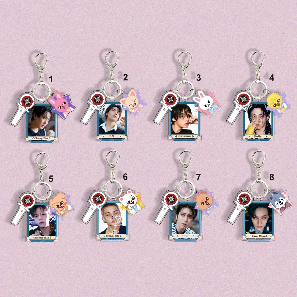 

Stray Kids SKZOO cartoon acrylic keychain skzoo peripheral Huang Xuanchen Li Longfu KARMA can only collect four keychains