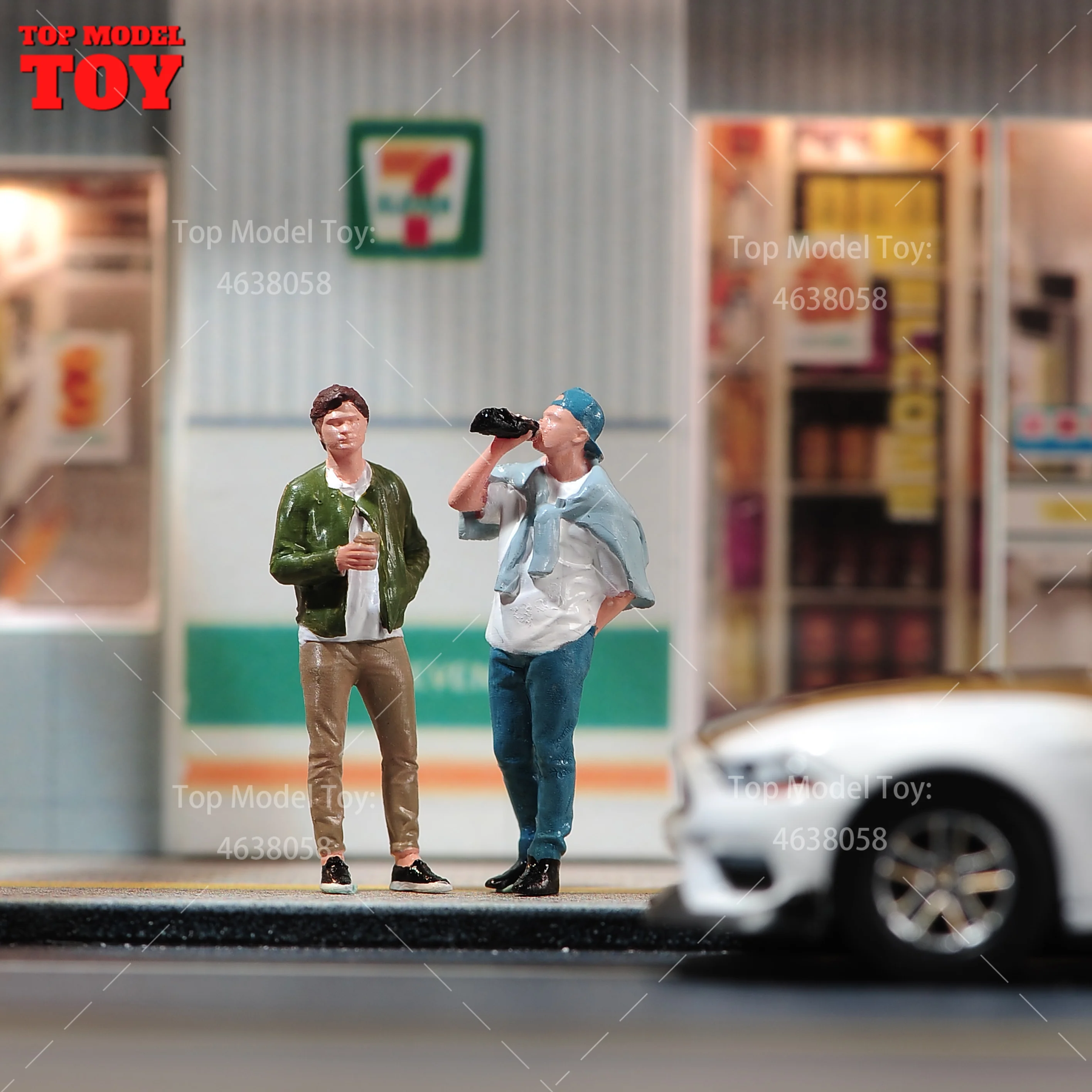 

Painted Miniatures 1/24 1/64 1/43 1/87 Handsome Guy Drinking Tea Drink Male Scene Figure Dolls Unpainted Model For Cars Vehicles