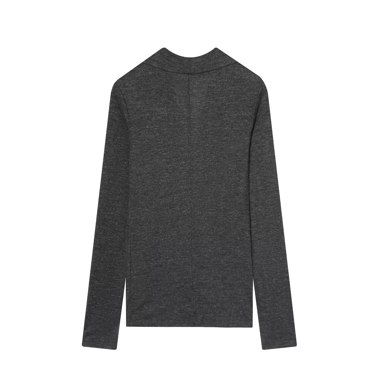 BSAY T-shirt tricoté femmes mode automne hiver T-shirt pull haut Chic femme à manches longues décolleté drapé T-Shirts Mjuer