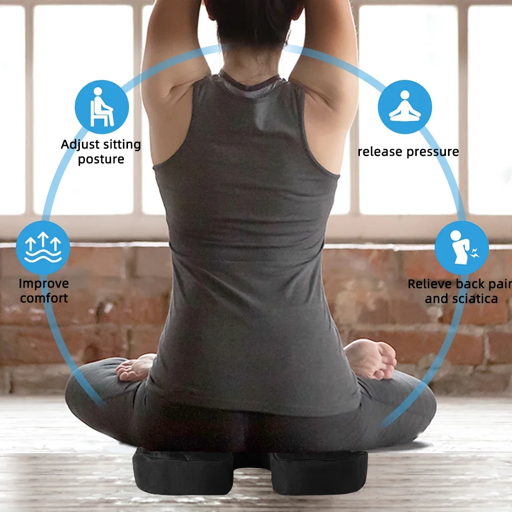 New Comfortable Breathable Seat Cushion, U-Shaped Design Wave Sponge Massage Cushion Can Relieve Buttock Pressure/Coccyx Pain