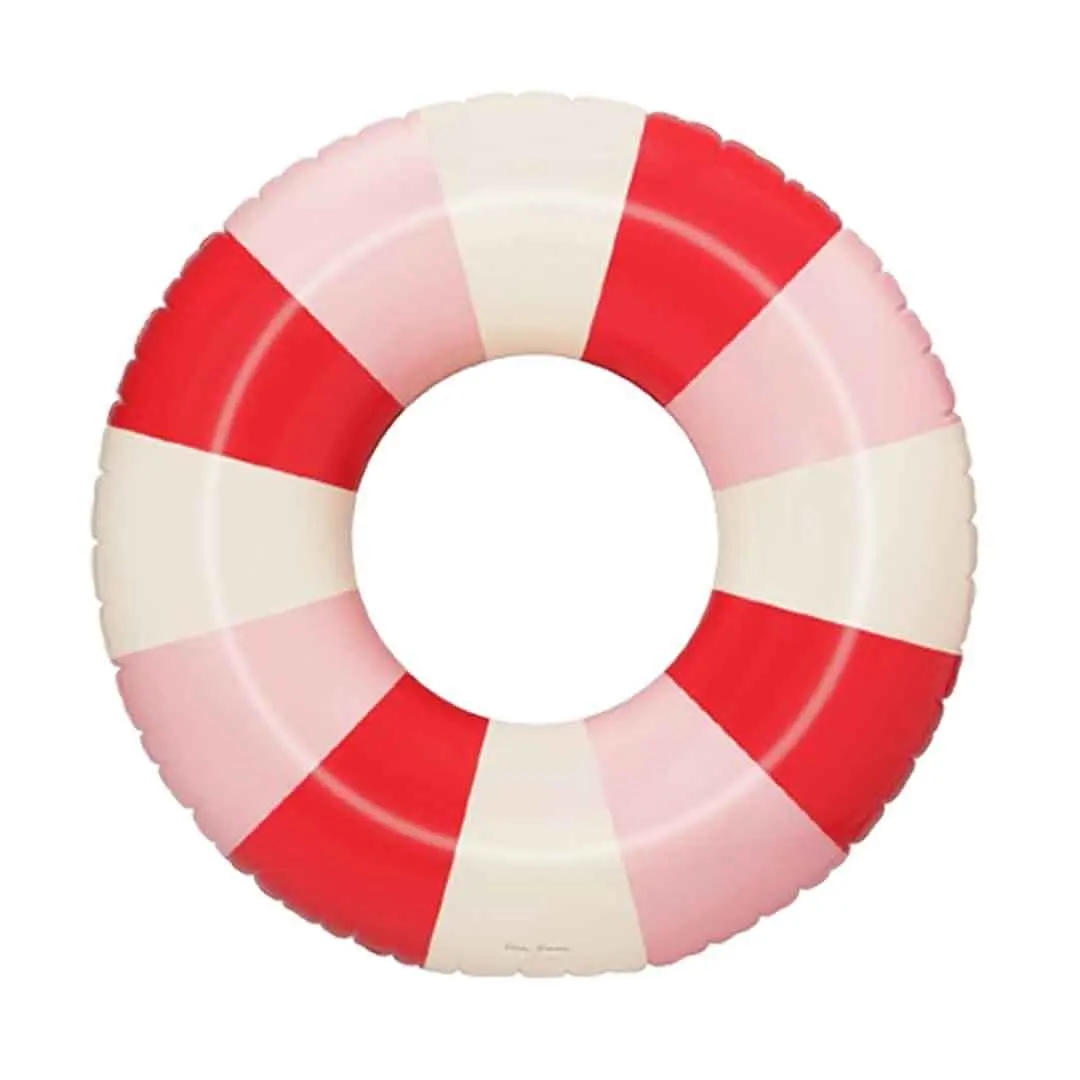 

Custom Wholesale PVC Kids Inflatable Swimming Ring Float Striped Inflatable Swim Ringpromote sales