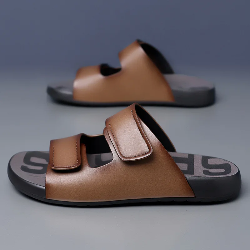 Genuine Leather Men Sandals Fashion Outdoor Casual Sport Sandals High Quality Business Sandals for Men Summer New Beach Slippers - Image 5