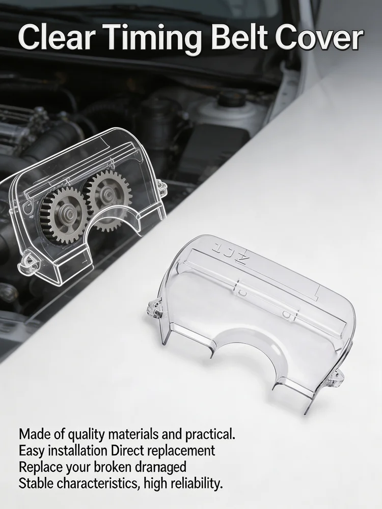 Car Parts Clear Timing Belt Cover Transparency Clear Timing Belt Cover Plastic 2019-2021 Car Accessories Tools Clear Timing Belt