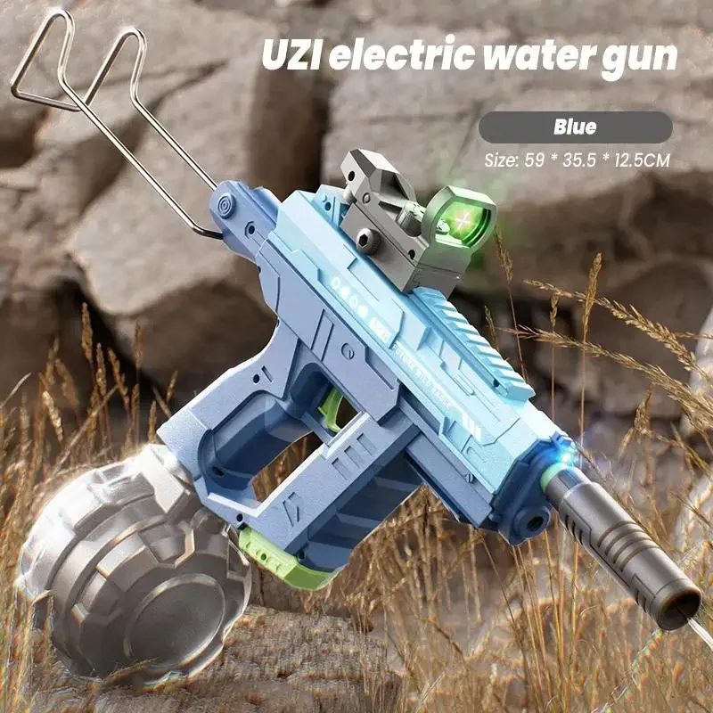 2026 Elektrisch Waterpistool Kinderen Volledig Automatisch Blaster met Licht Grote Capaciteit Soaker Kindercadeau Strand Buitenspellen