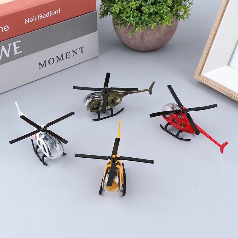 Mini Alloy Helicopter Model Toys  Collection Decorations Simulation Airplane Toys For Kids Boys Birthday Gift