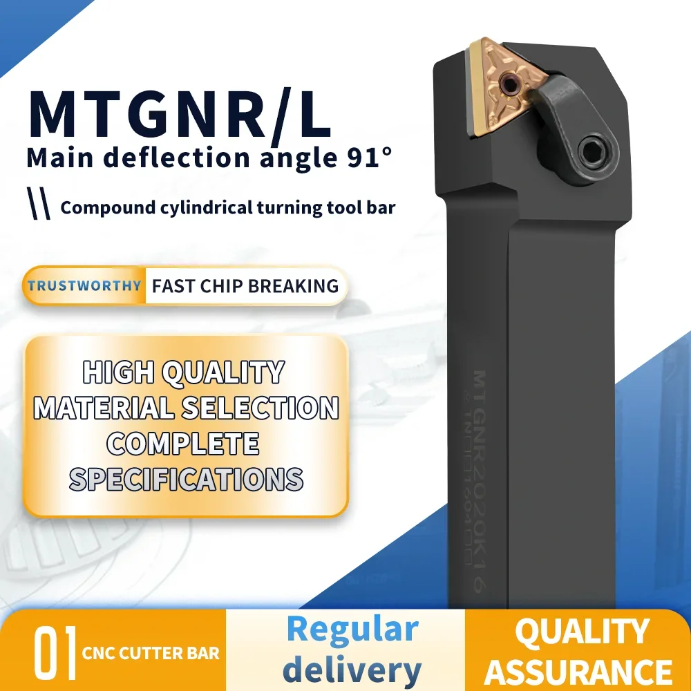 

MTGNR1616H16 MTGNR2020K16 MTGNR2525M16 MTGNR3232P16 MTGNR MTGNL External Turning Tool Holder Lathe Cutter TNMG Inserts