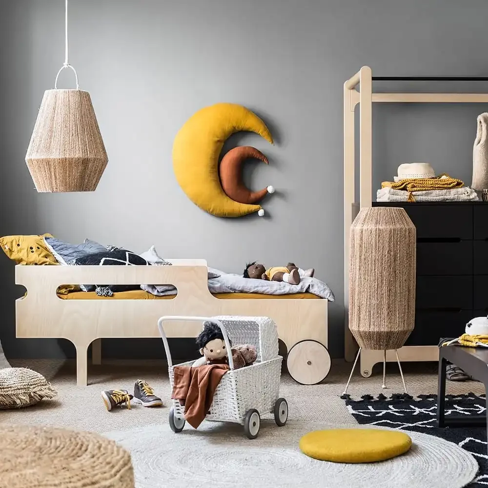 Set furnitur kamar tidur anak-anak, tempat tidur susun kayu Solid Modern untuk anak-anak