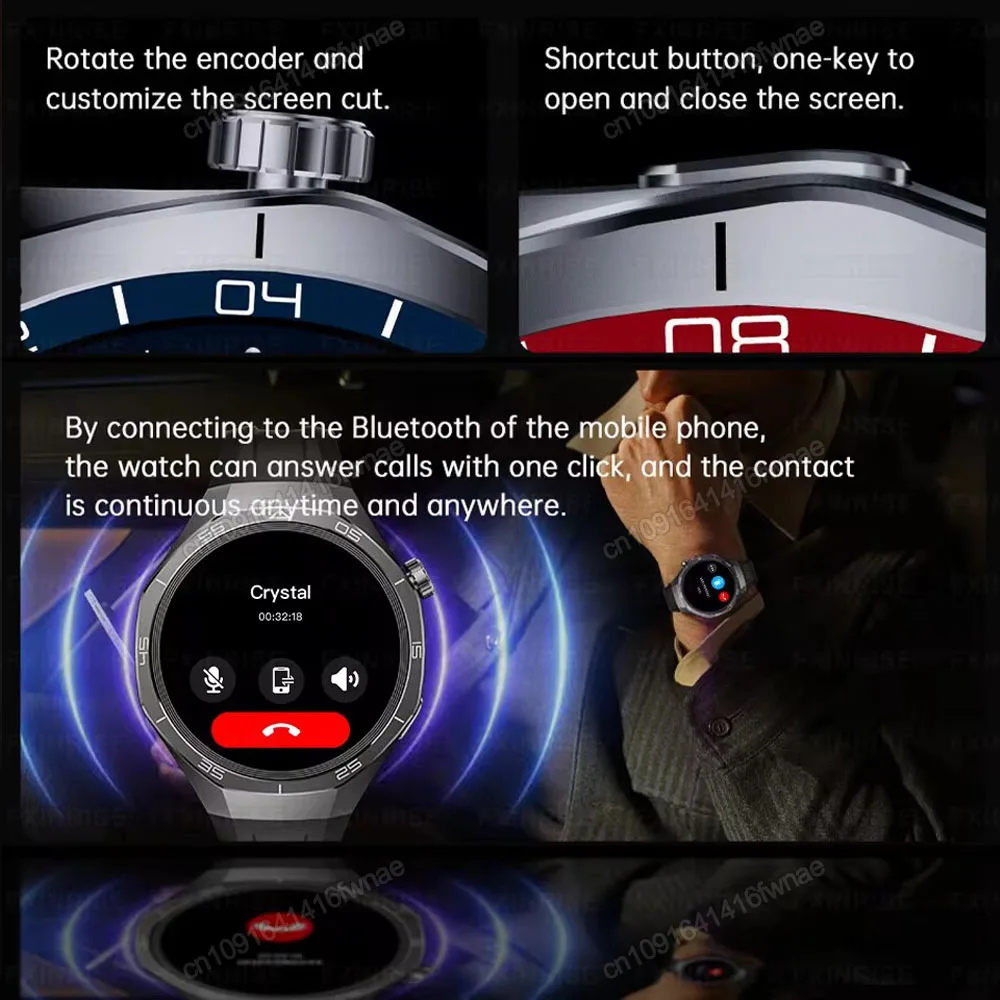 ساعة 5 Pro GPS NFC ساعة ذكية للرجال 360*360 شاشة AMOLED مراقب معدل ضربات القلب بلوتوث دعوة IP68 مقاوم للماء رجل Smartwatch 2025