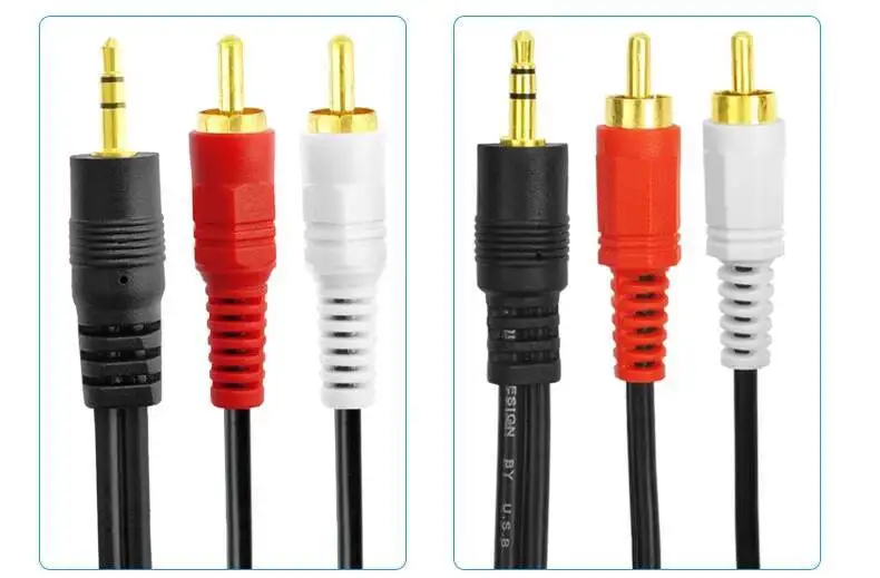 1 Stück Ji Cheng 3,5-mm-zu-Dual-Lotus-3,5-mm-Audiokabel, Ein-zu-Zwei, für MP3-Computerlautsprecher, 1,5 m – Detail 5